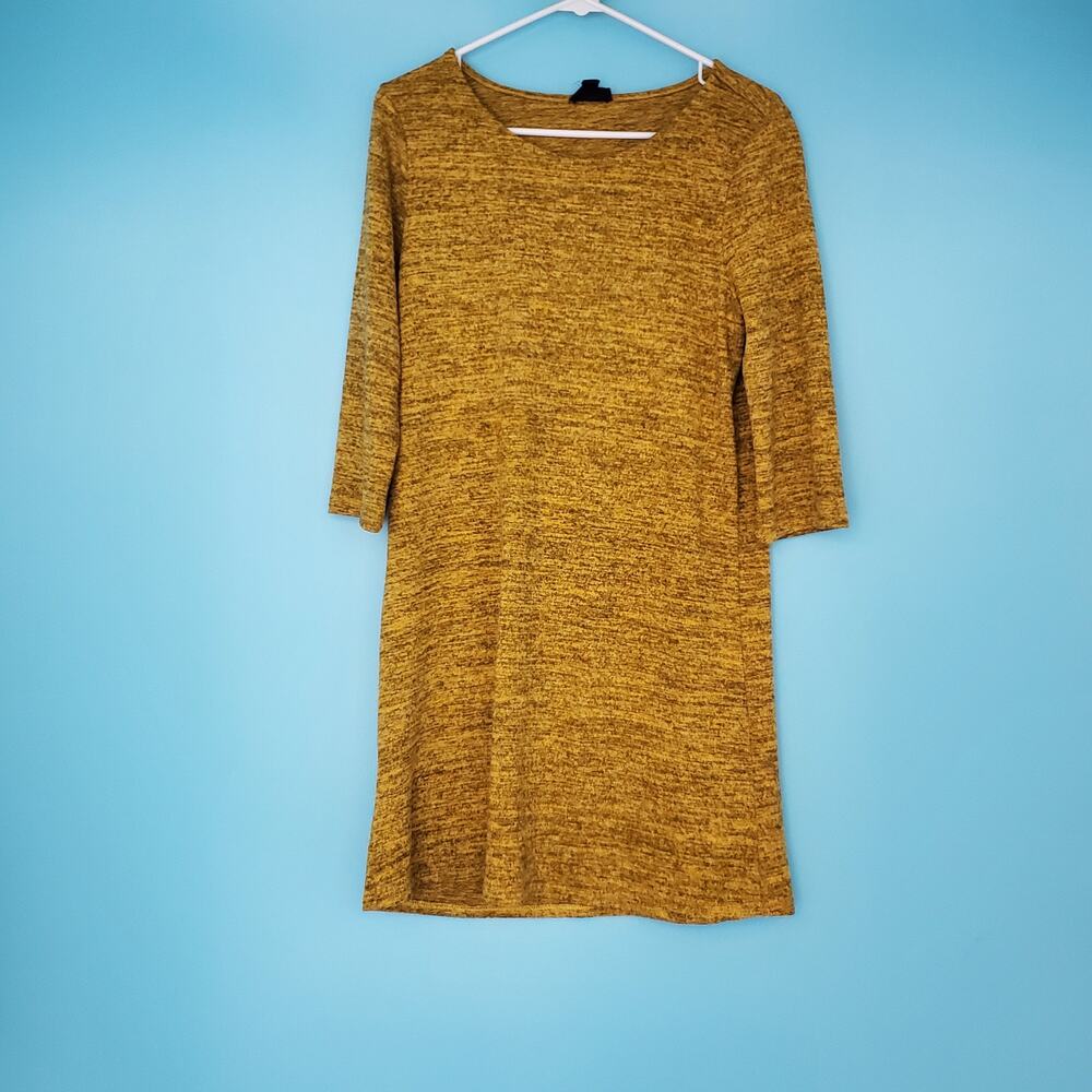 Tacera Dress Size PS Petite Mustard Yellow 3/4 Sleeve
